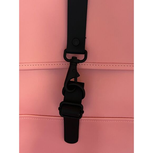 Rains Waterproof Pink Backpack NWOT Minimalist Travel School Bag - Picture 5 of 6